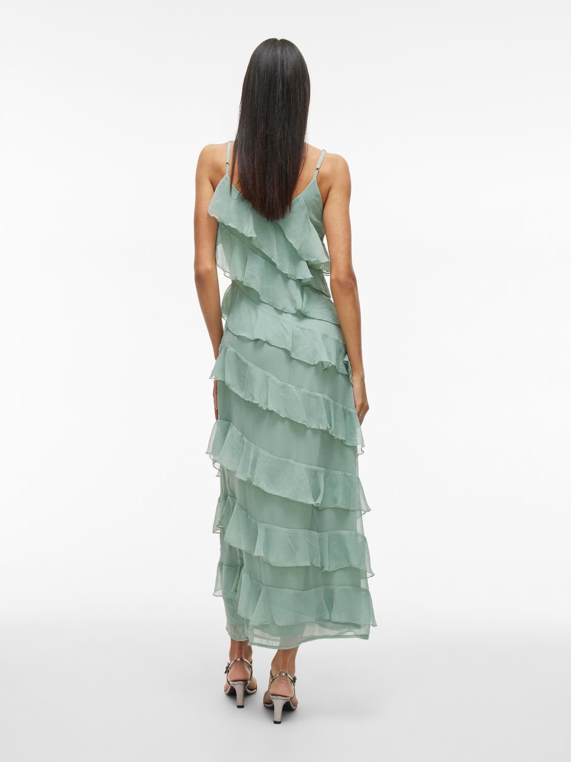 VILUNA Midi Dress - Green Milieu - VERO MODA & VILA Bergvik